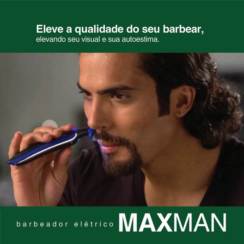 MaxMan - Barbeador Elétrico bivolt (100 R$ OFF HOJE)